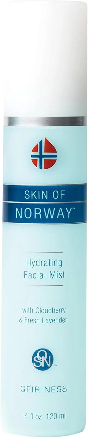 اسپری آبرسان صورت Geir Ness Skin of Norway - حاوی تمشک ابری و اسطوخودوس تازه - اسپری مرطوب کننده صورت - مراقبت تسکین دهنده و سبک