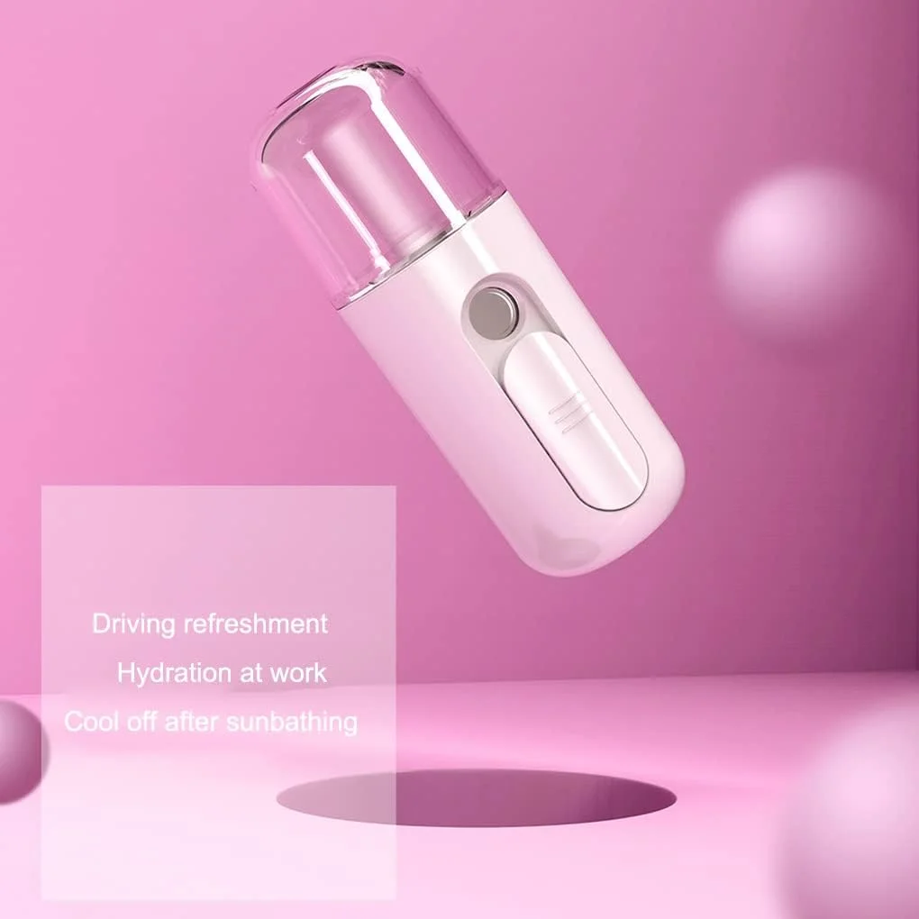 اسپری مرطوب کننده صورت 30 میلی لیتر، دستگاه رطوبت ساز و آبرسان پوست، مناسب برای منزل و سالن، آبی