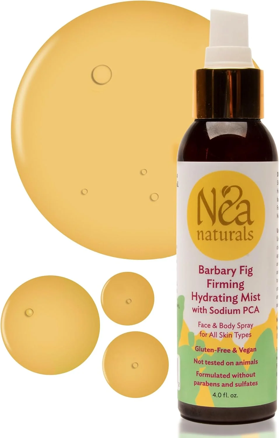 اسپری مرطوب کننده و سفت کننده انجیر بربری - اسپری مرطوب کننده سدیم PCA - اسپری آبرسان مراقبت از پوست - روغن ضروری فوق العاده آبرسان برای انواع پوست درخشان - 4 اونس مایع