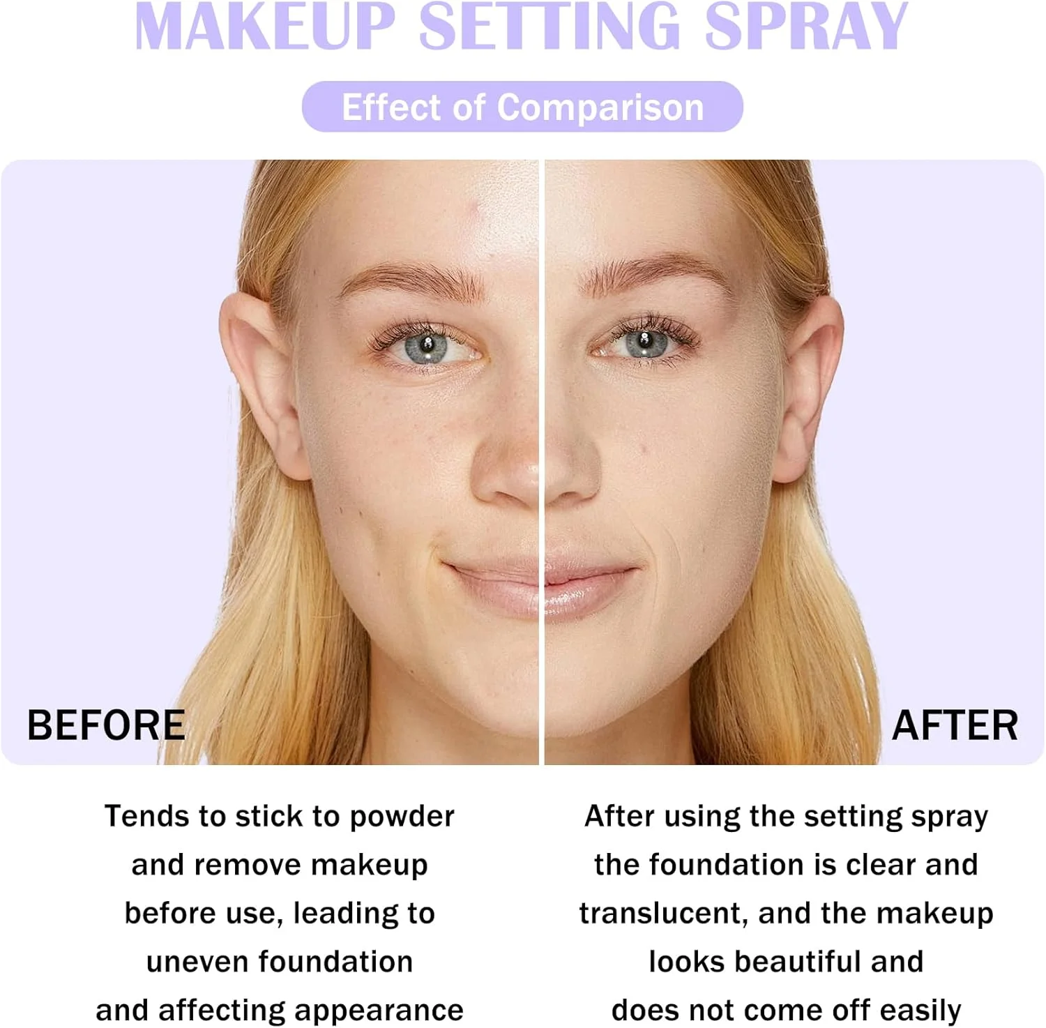 ست اسپری تثبیت کننده آرایش صورت، اسپری ضد آب برای آرایش، کنترل چربی بادوام، اسپری نگهدارنده و طراوت بخش صورت، مرطوب کننده و براق کننده، ست آرایشی صورت A1