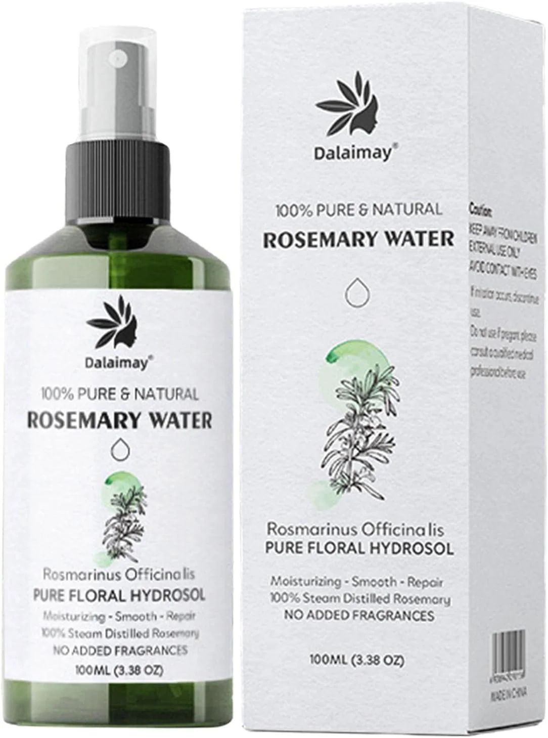 اسپری مرطوب کننده صورت، تونر هیدروسول صورت | اسپری مه صورت آبرسان برای صورت و بدن، تسکین دهنده پوست حساس، 100 میلی لیتر