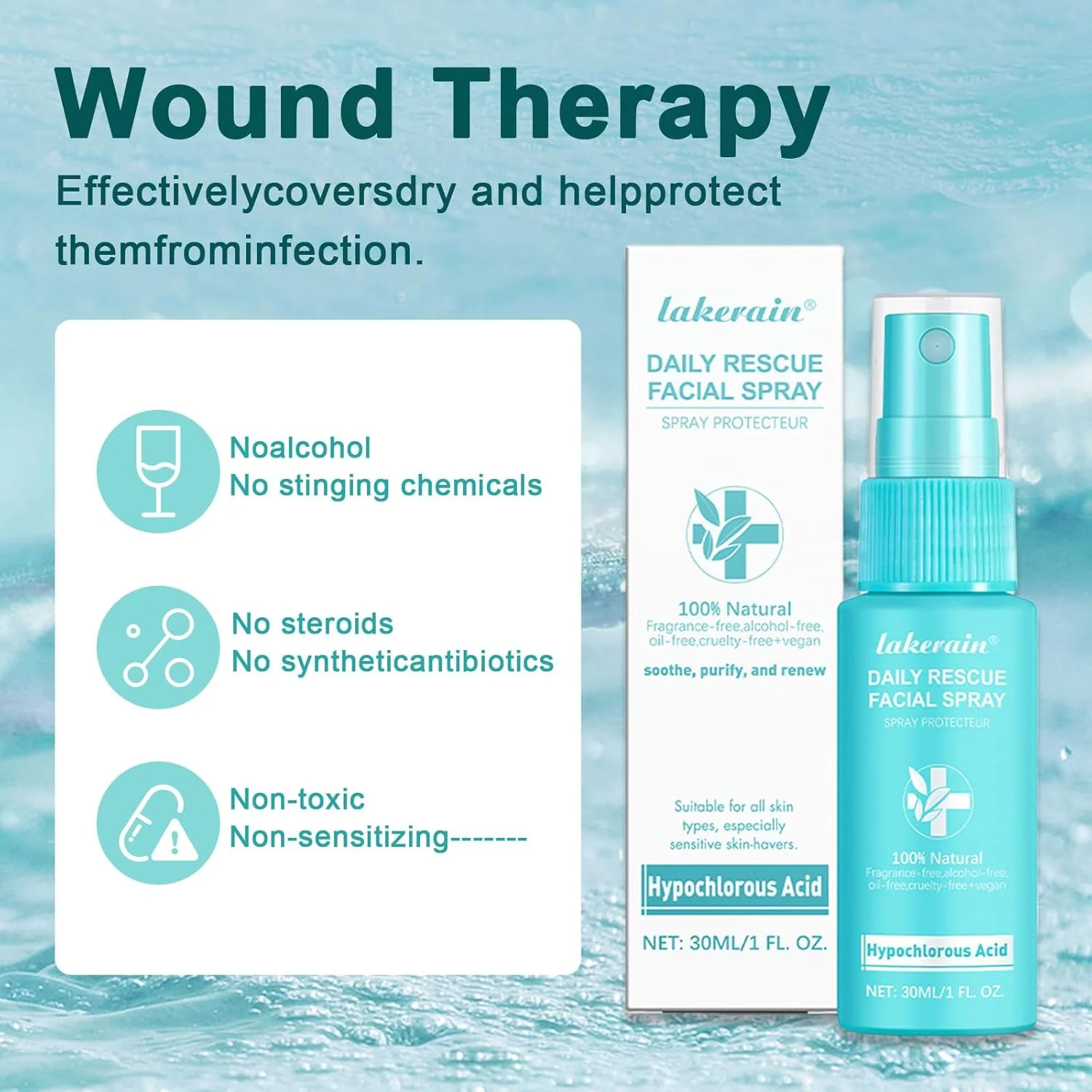 اسپری اسید هیپوکلروس برای صورت، اسپری روزانه نجات دهنده صورت، تونر تسکین دهنده و پاک کننده، مه صورت، پشتیبانی در برابر تحریک، آرام کننده قرمزی اسپری اسید هیپوکلروس برای صورت، اسپری روزانه نجات دهنده صورت، تونر تسکین دهنده و پاک کننده، مه صورت، پشتیبانی در برابر تحریک، آرام کننده قرمزی