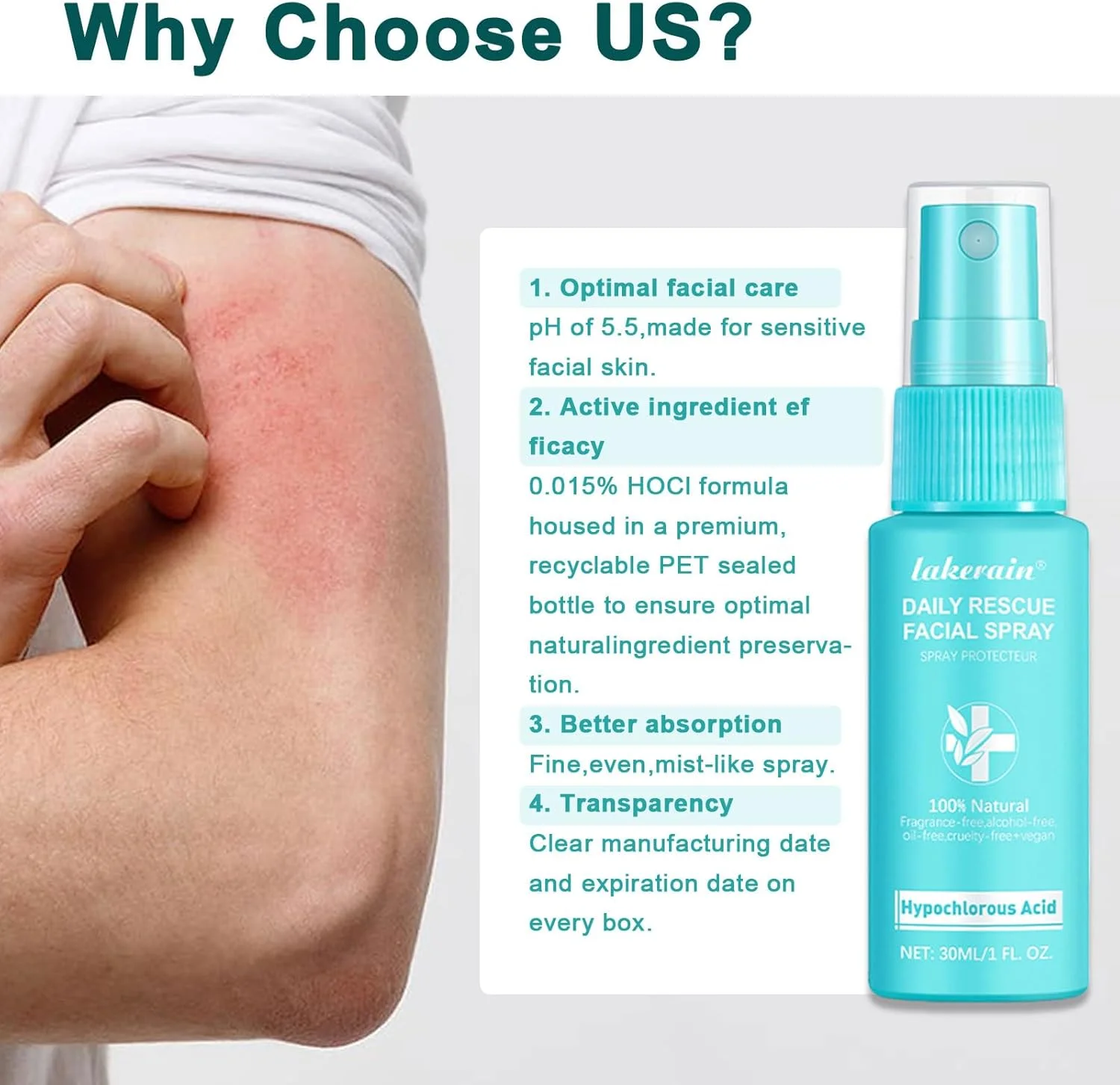 اسپری اسید هیپوکلروس برای صورت، اسپری روزانه نجات دهنده صورت، تونر تسکین دهنده و پاک کننده، مه صورت، پشتیبانی در برابر تحریک، آرام کننده قرمزی اسپری اسید هیپوکلروس برای صورت، اسپری روزانه نجات دهنده صورت، تونر تسکین دهنده و پاک کننده، مه صورت، پشتیبانی در برابر تحریک، آرام کننده قرمزی