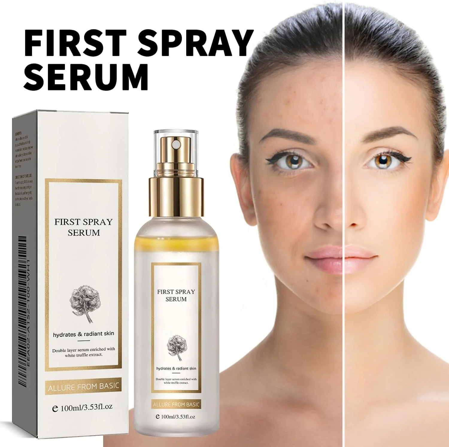 ۲ عدد سرم صورت ترافل سفید، مرطوب کننده بادوام، آبرسانی عمیق، مناسب برای انواع پوست، اسپری مرطوب کننده صورت با ترافل سفید ۲ عدد سرم صورت ترافل سفید، مرطوب کننده بادوام، آبرسانی عمیق، مناسب برای انواع پوست، اسپری مرطوب کننده صورت با ترافل سفید