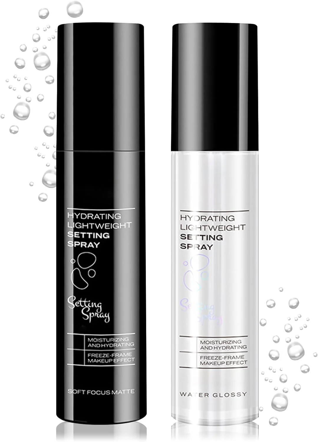 اسپری تثبیت کننده آرایش آبرسان 2 عددی، اسپری تثبیت کننده آرایش ماندگار، مه صورت براق و مات کننده، مه سبک کنترل کننده چربی صورت برای آرایش، 100 میلی لیتر