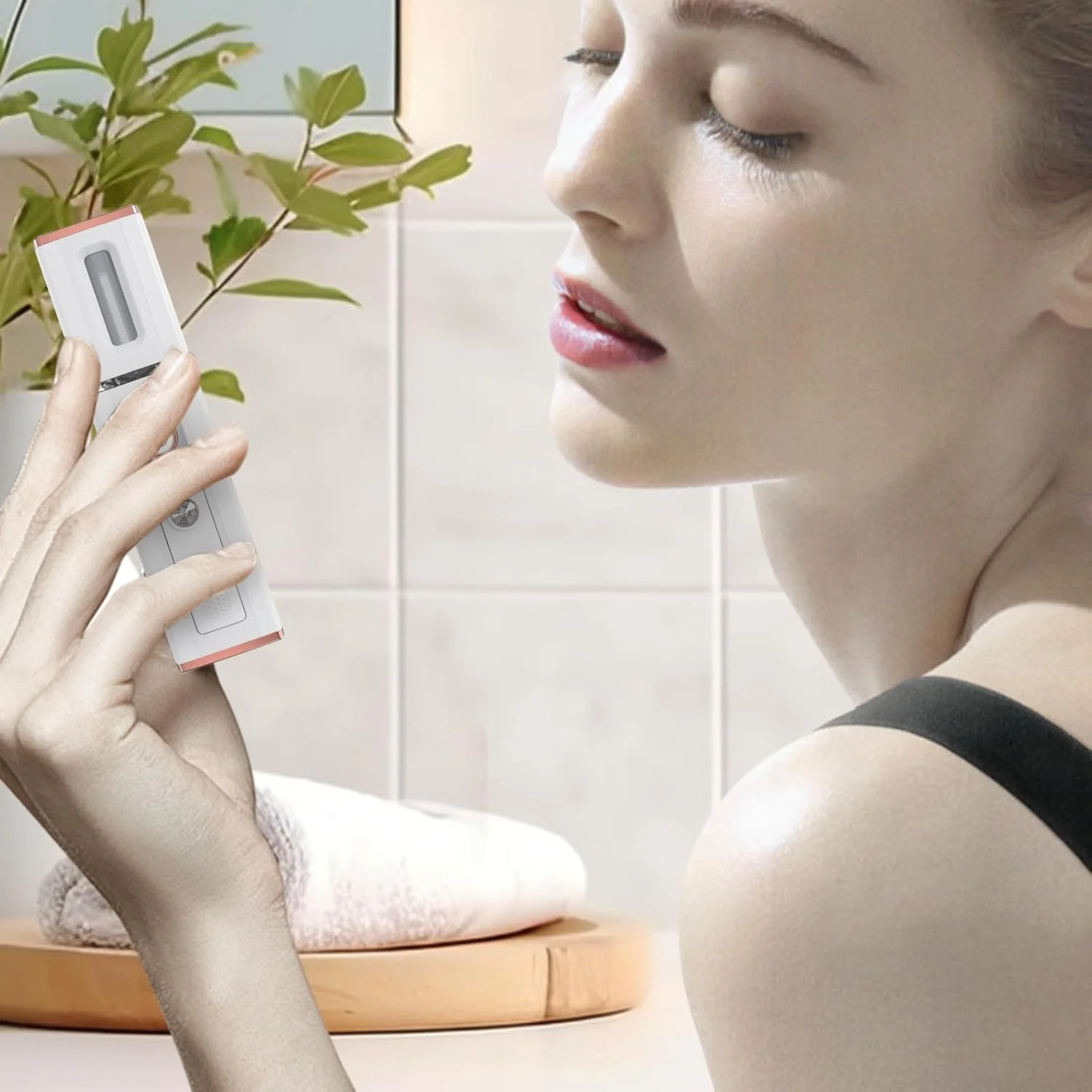 دستگاه مرطوب کننده صورت | اسپری صورت شارژی | دستگاه رطوبت ساز و بخور سرد قابل حمل برای مراقبت روزانه پوست، مطالعه و سفرهای کاری