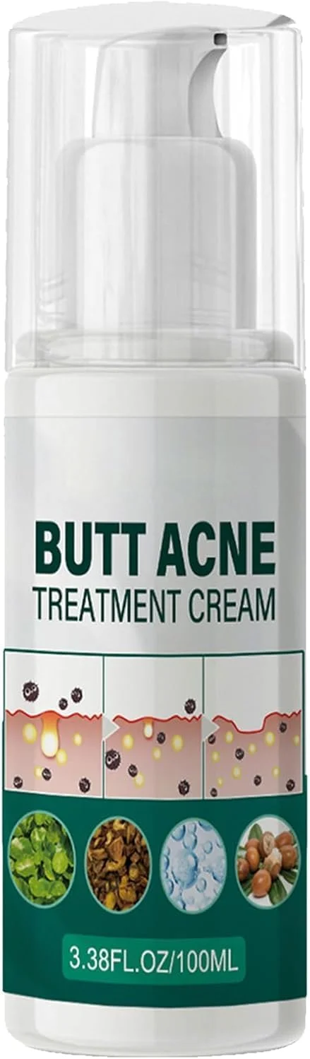 کرم رفع جوش باسن و ران FUIN، درمان جوش با عصاره های گیاهی خالص - کاهش جوش و تنظیم چربی پوست برای باسن صاف و لطیف - مرطوب کننده و کنترل چربی (100 میلی لیتر)