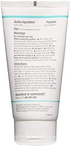 ماسک تصفیه کننده پوست صورت و درمان لک های صورت پرو اکتیو، ماسک سم زدای صورت با 6% گوگرد، 90 روز مصرف، کرم، 85 گرم