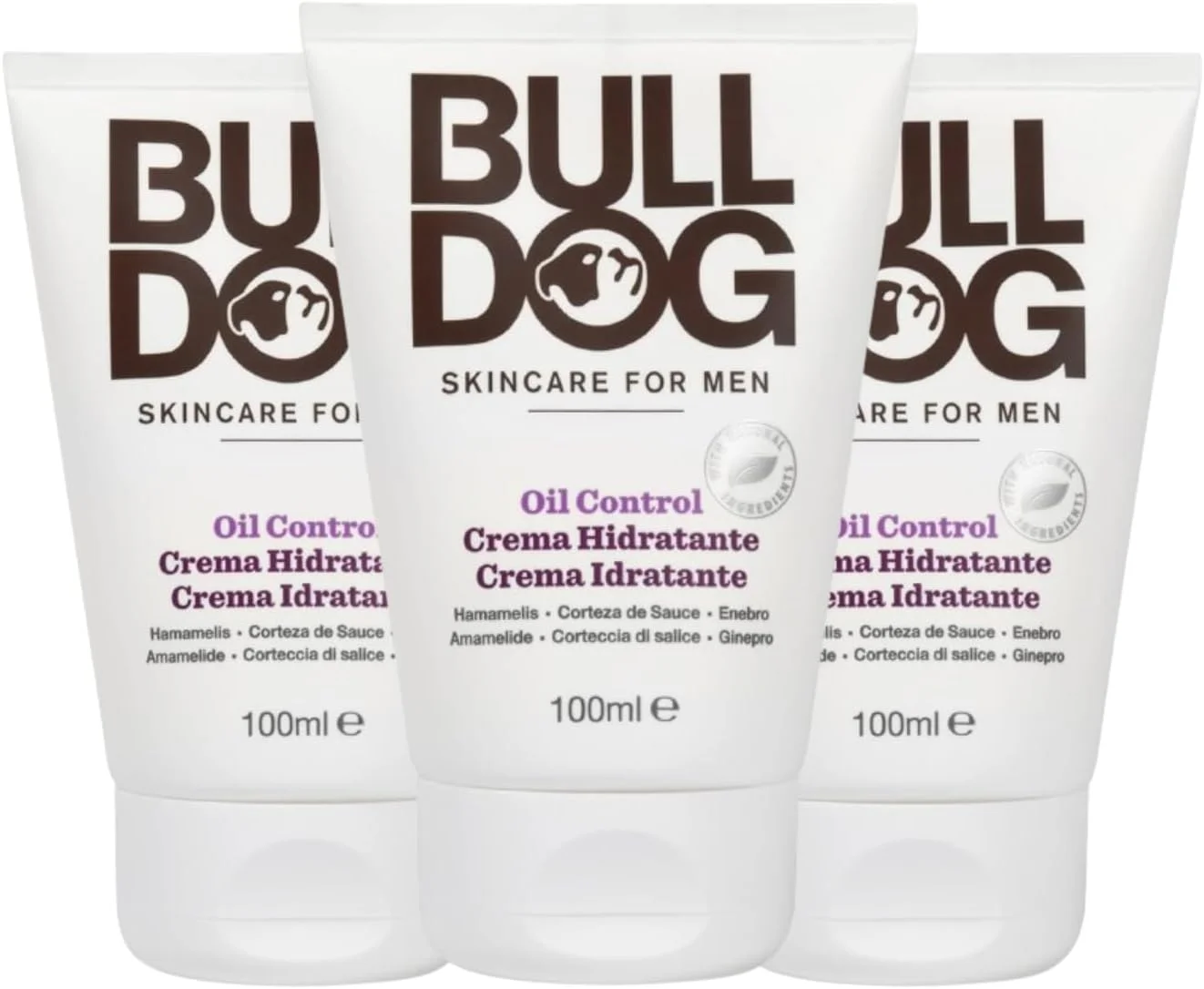 بسته ۳ عددی کرم مرطوب کننده ضد چربی پوست مردانه بولداگ، ۳ عدد ۱۰۰ میلی لیتری