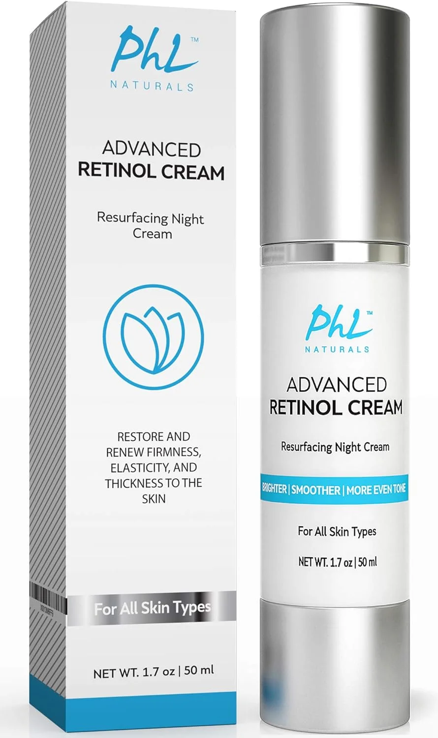 کرم ضد چروک رتینول با اسید هیالورونیک، نتایج سریع در 2-4 هفته، کرم شب مرطوب کننده ضد پیری برای زنان و مردان، حاوی گلاب، جوجوبا و آلوئه ورا - وگان، ساخت آمریکا، 50 میلی لیتر