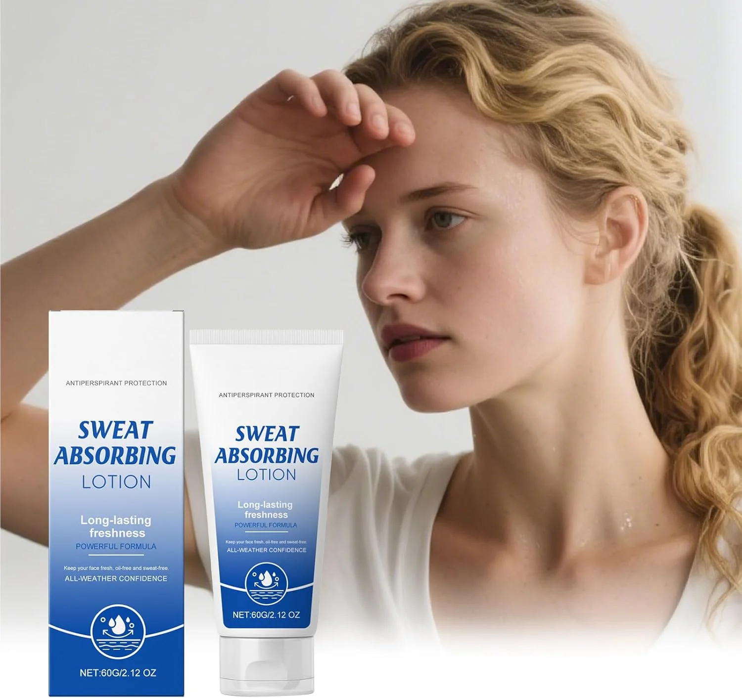 لوسیون جذب کننده عرق صورت، کنترل کننده چربی و ضد تعریق، کرم ضد عرق برای آقایان و بانوان، مراقبت ملایم برای ورزش های فضای باز، خشک نگه دارنده صورت، زیر بغل، بالای لب و کنترل پوست چرب