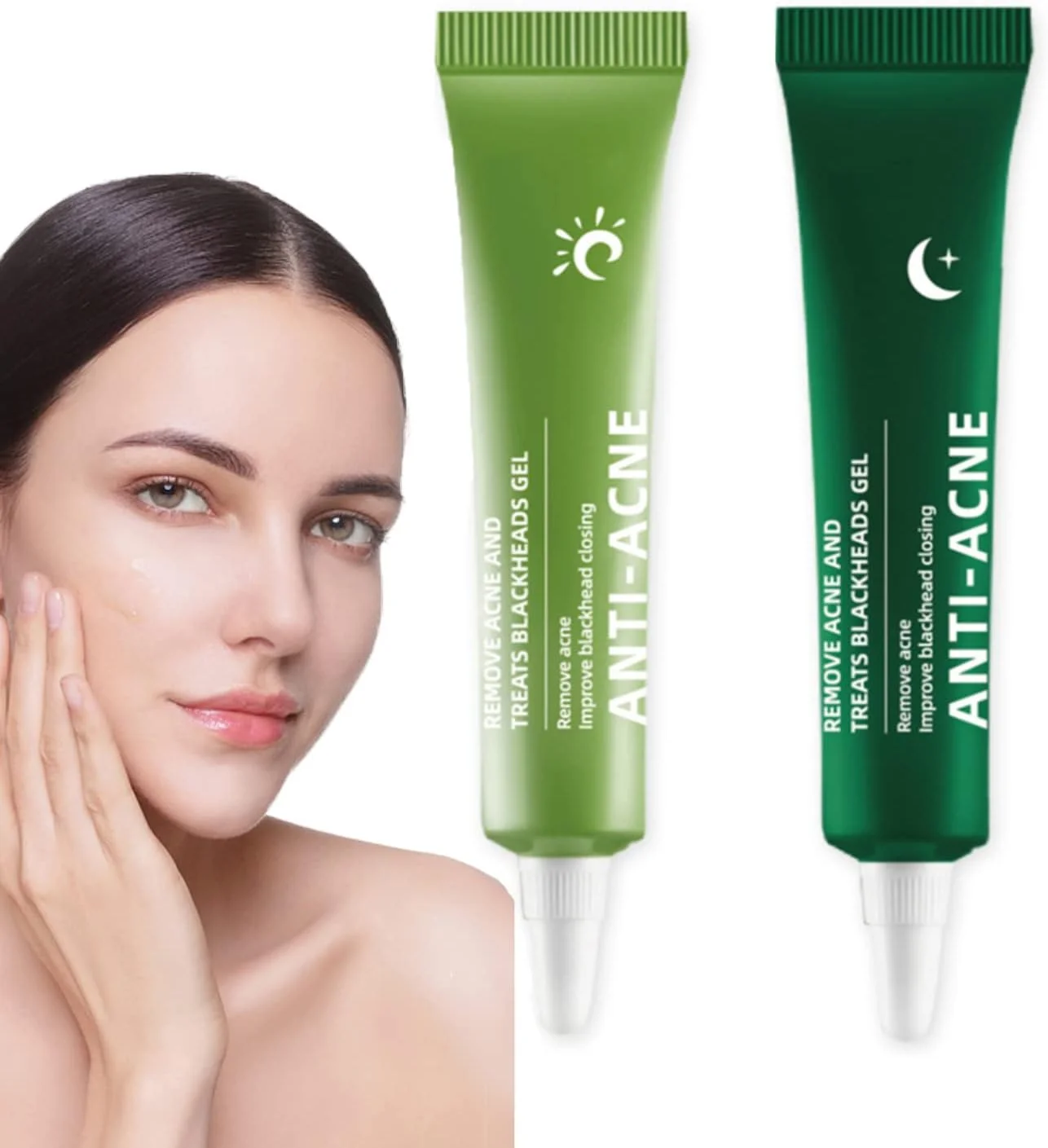 کرم ضد جوش و از بین برنده جوش های سر سیاه - ژل درمان جوش روز و شب - مرطوب کننده پوست، کنترل چربی، کوچک کننده منافذ - مناسب برای انواع پوست 2x30ml