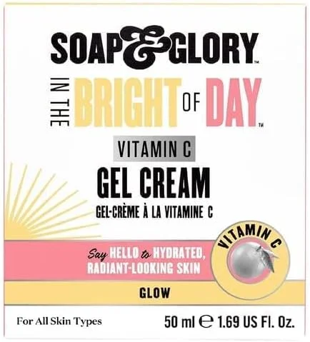 کرم ژل ویتامین C Soap & Glory In the Bright Of Day - کرم صورت ویتامین C برای انواع پوست - مرطوب کننده صورت انرژی بخش و روشن کننده (50 میلی لیتر)