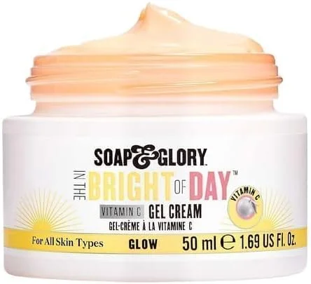 کرم ژل ویتامین C Soap & Glory In the Bright Of Day - کرم صورت ویتامین C برای انواع پوست - مرطوب کننده صورت انرژی بخش و روشن کننده (50 میلی لیتر)