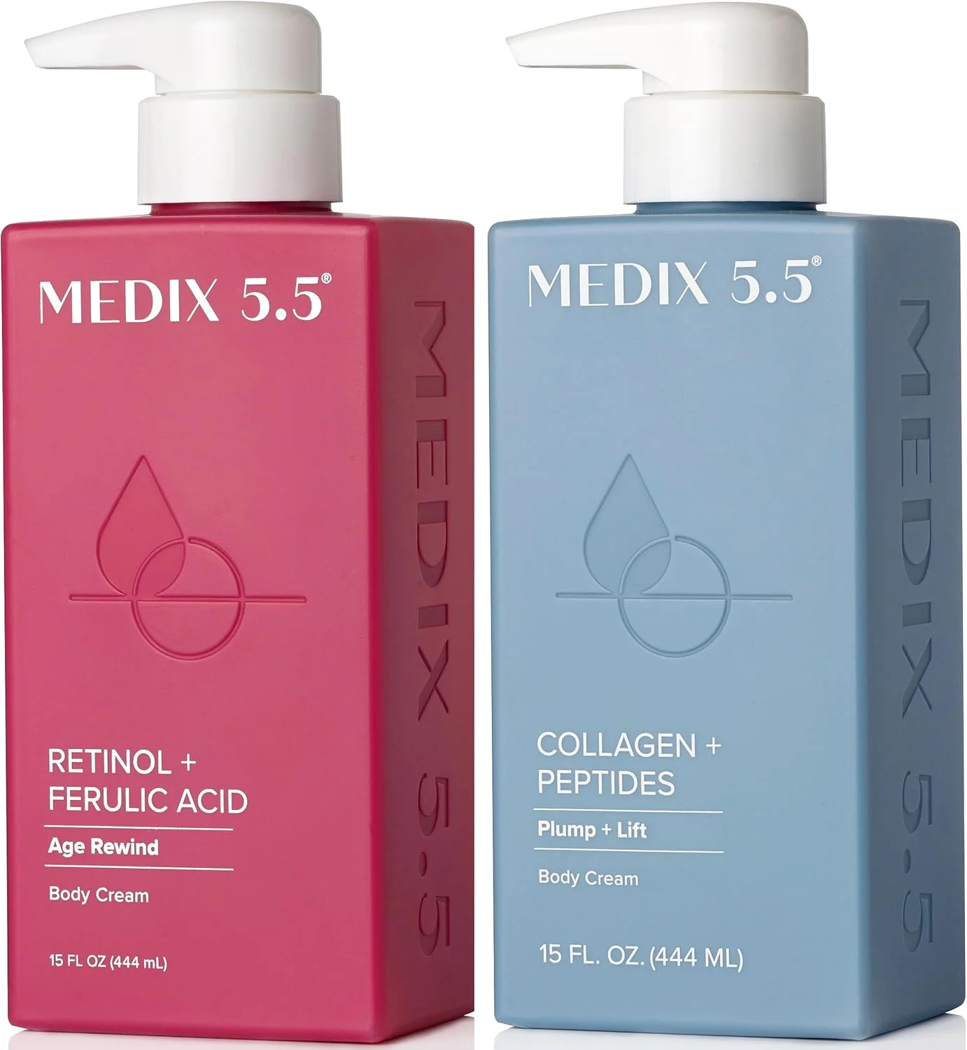 مجموعه کرم رتینول و کرم کلاژن Medix 5.5، کرم رتینول Medix 5 5 با اسید فرولیک، پوست چروکیده، چین و چروک و پوست آسیب دیده از آفتاب را هدف قرار می دهد، کرم کلاژن پوست شل را سفت می کند، دو عدد 443 میلی لیتری