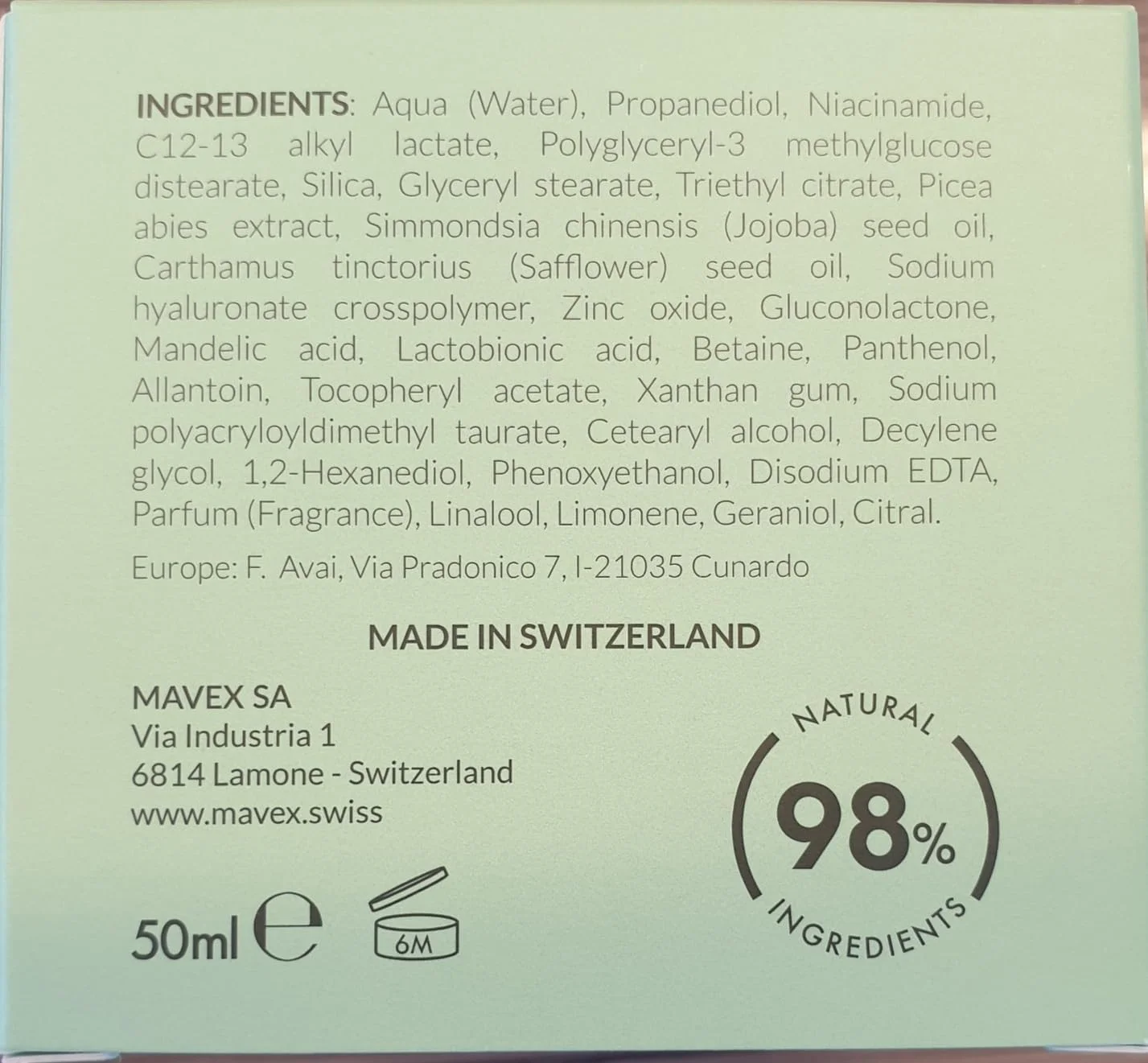 کرم مات کننده و آبرسان تنظیم کننده چربی پوست Mavex، مناسب پوست های دارای لک و مستعد جوش، 50 میلی لیتر