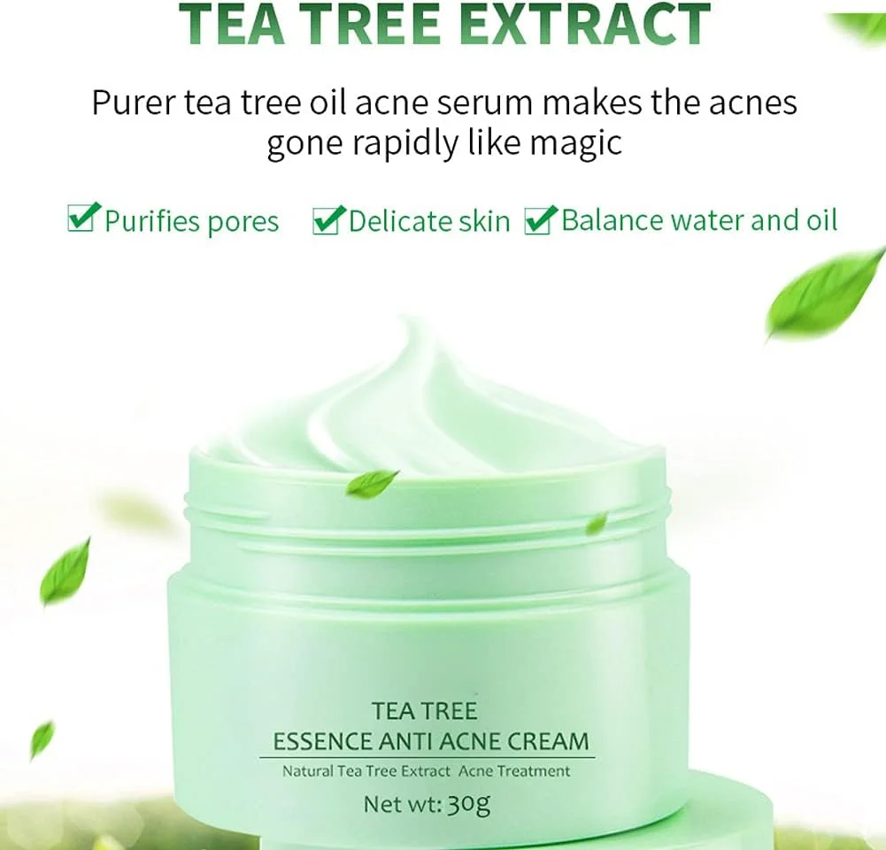 کرم درمان آکنه صورت حاوی روغن درخت چای - ترمیم کننده پوست