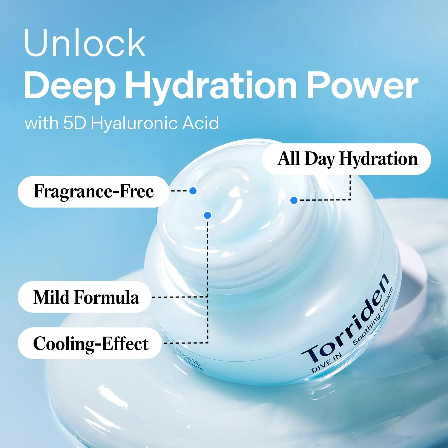 کرم تسکین دهنده حاوی هیالورونیک اسید با وزن مولکولی کم تُرِیدن مدل DIVE-IN حجم ۱۰۰ میلی لیتر | ژل مرطوب کننده صورت برای پوست های حساس و خشک | بدون عطر، بدون الکل، بدون رنگ | وگان، پاک، بدون تست حیوانی کرم تسکین دهنده حاوی هیالورونیک اسید با وزن مولکولی کم تُرِیدن مدل DIVE-IN حجم ۱۰۰ میلی لیتر | ژل مرطوب کننده صورت برای پوست های حساس و خشک | بدون عطر، بدون الکل، بدون رنگ | وگان، پاک، بدون تست حیوانی