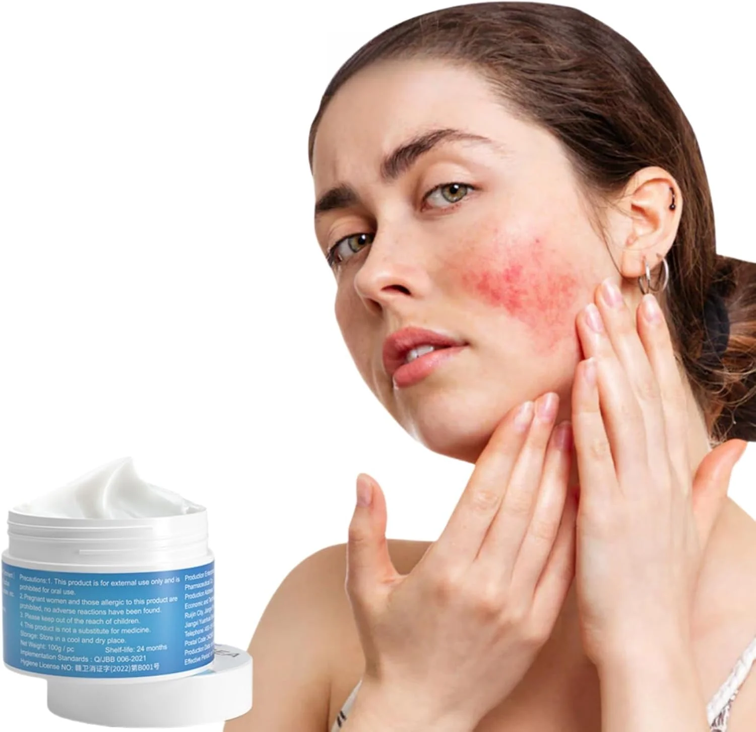 کرم تسکین دهنده رزاسه JD Lever، 100 گرم، کرم مراقبت از پوست التیام بخش برای قرمزی و التهاب، درمان موثر برای رزاسه، آکنه و درماتیت، آرام بخش و تسکین دهنده پوست، مناسب برای مراقبت روزانه صورت