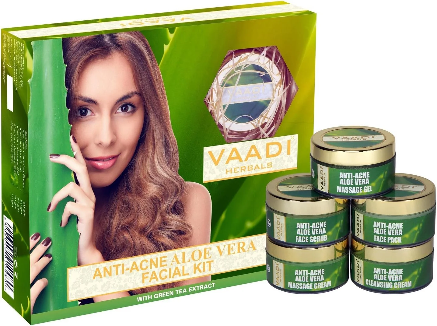 کیت مراقبت صورت ضد جوش آلوئه ورا و عصاره چای سبز وادی هربالز، 270 گرم