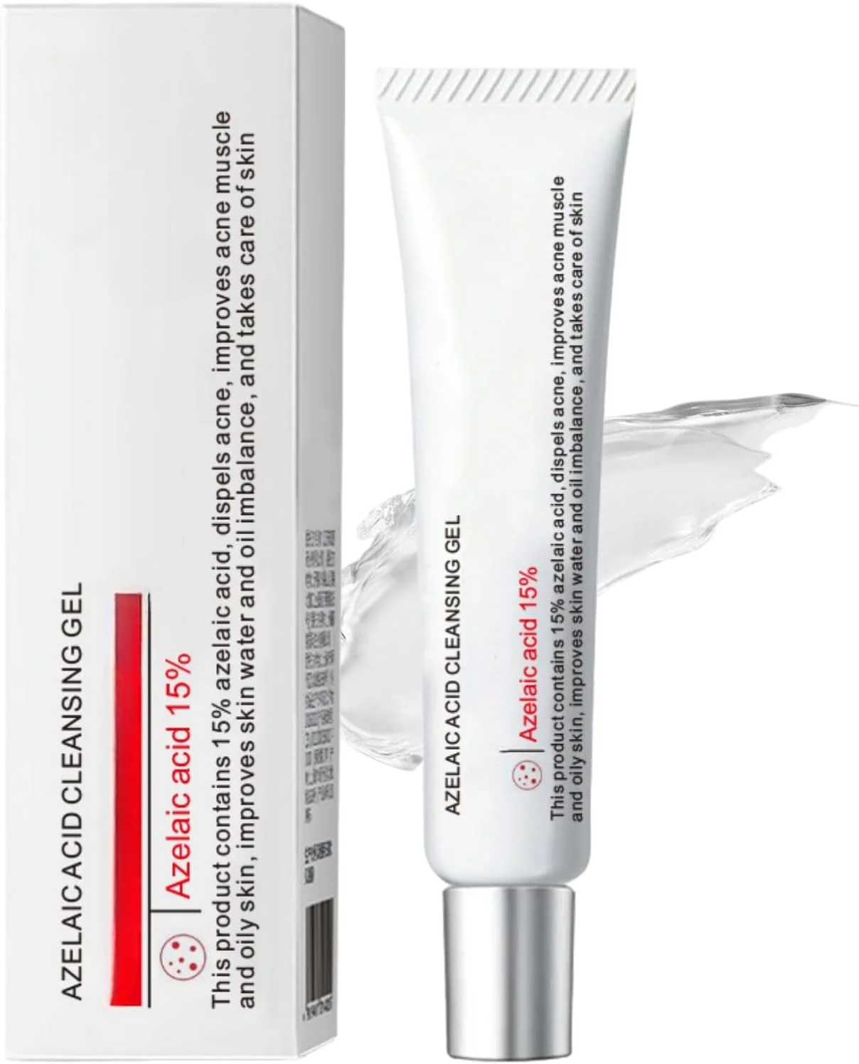 کرم درمان آکنه حاوی 15% آزلائیک اسید، کرم آکنه صورت، درمان لک، ژل ضد آکنه برای پوست مستعد لک، تسکین دهنده قرمزی و جوش، از بین برنده جوش های سرسیاه، رنگدانه ها و قرمزی، آبرسان