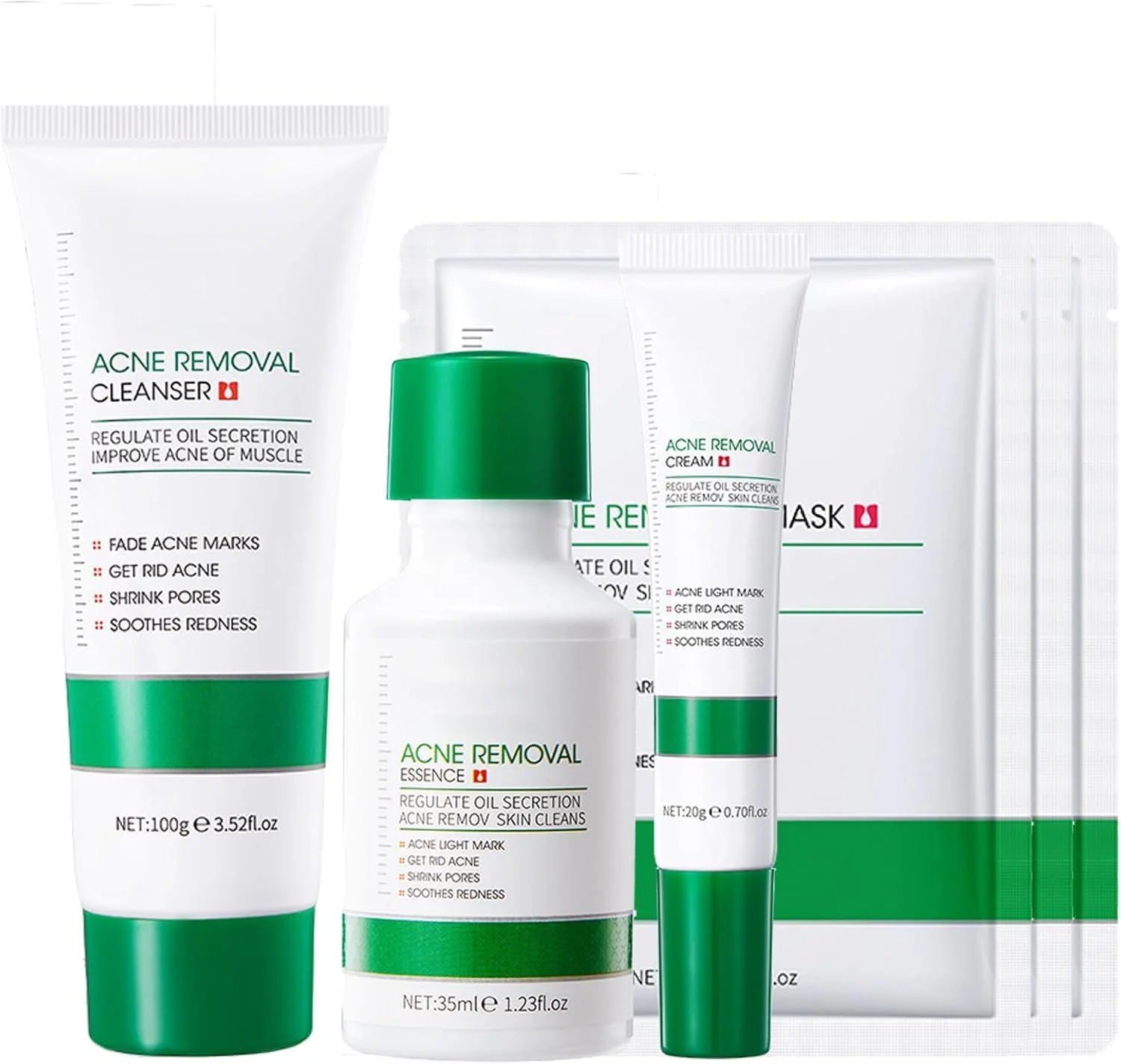 مجموعه هدیه مراقبت از پوست زنانه آزونی، مجموعه مراقبت از پوست ضد جوش، مجموعه مراقبت از پوست پاک کننده، شامل پاک کننده، اسانس، کرم، ماسک، رفع آکنه صورت، مرطوب کننده، کوچک کننده منافذ، تسکین دهنده قرمزی، تورم