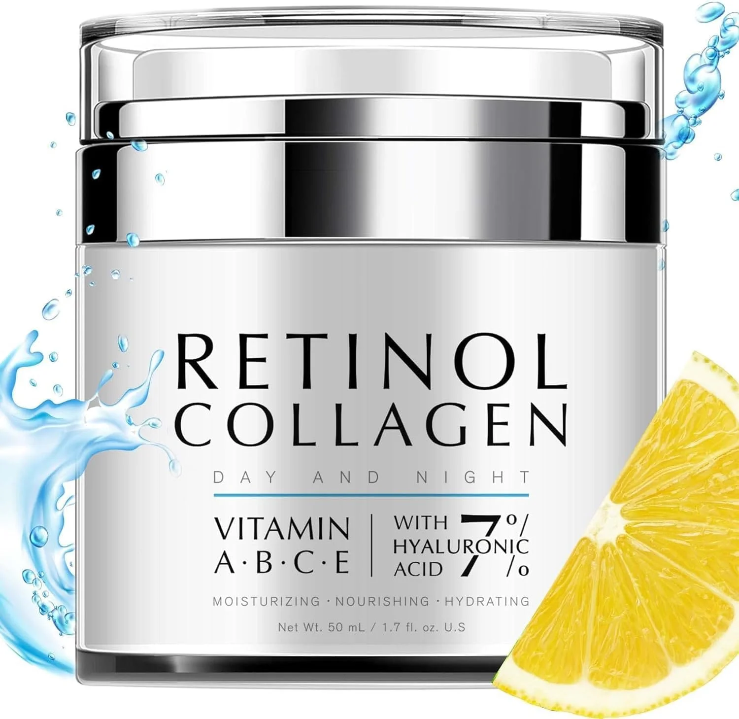 کرم صورت ، کرم کلاژن صورت برای سفت کردن پوست، مرطوب کننده صورت ضد پیری روز و شب برای زنان و مردان، کاهش سریع چروک و خطوط ریز (50 میلی لیتر)