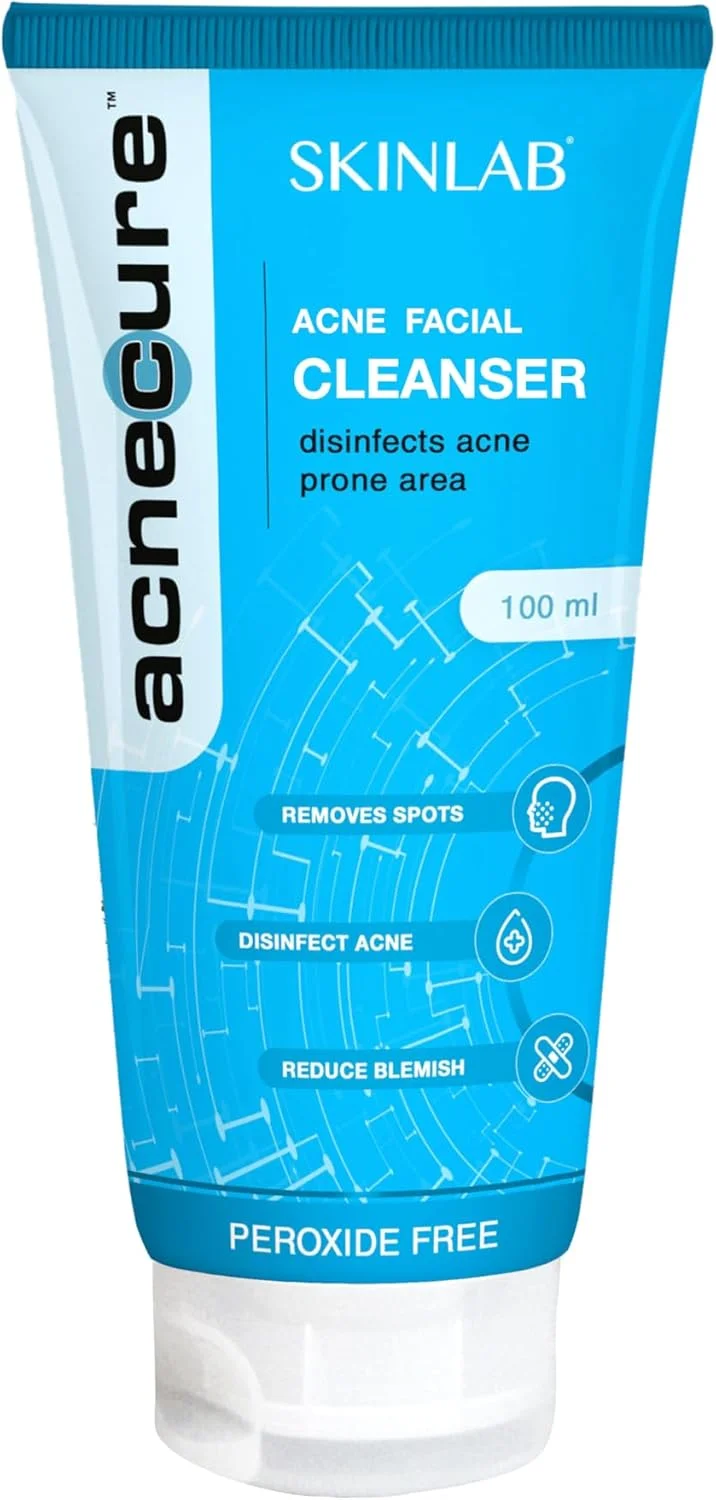 پاک کننده صورت ضد جوش SKINLAB Acnecure | ضد عفونی کننده پوست مستعد آکنه | حاوی اسید سالیسیلیک و روغن درخت چای | 100 میلی لیتر