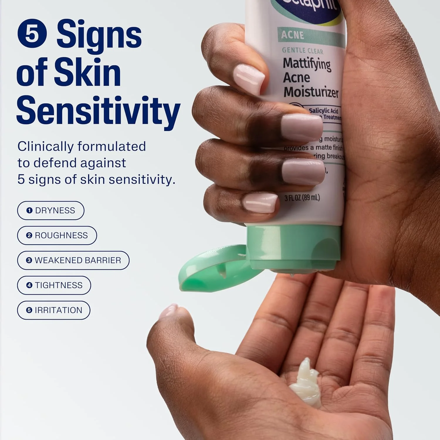 مرطوب کننده صورت ستافیل، مرطوب کننده ملایم و مات کننده پوست مستعد جوش با 0.5% سالیسیلیک اسید، آبرسان و درمان کننده پوست حساس و مستعد آکنه، مراقبت از پوست حساس، 85 گرم مرطوب کننده صورت ستافیل، مرطوب کننده ملایم و مات کننده پوست مستعد جوش با 0.5% سالیسیلیک اسید، آبرسان و درمان کننده پوست حساس و مستعد آکنه، مراقبت از پوست حساس، 85 گرم