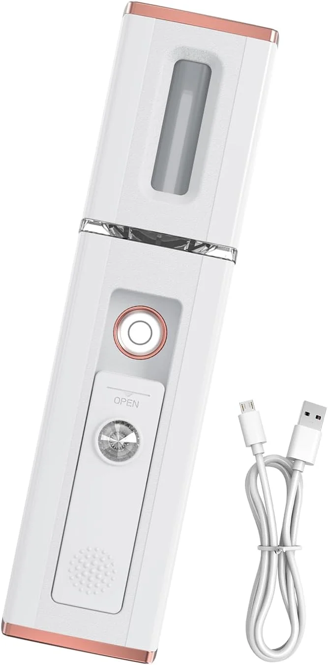دستگاه مه پاش صورت شارژی | دستگاه اسپری صورت برقی زنانه | مرطوب کننده پوست صورت با مه آب ظریف برای آبرسانی عمیق پوست برای مسافرت و مطالعه