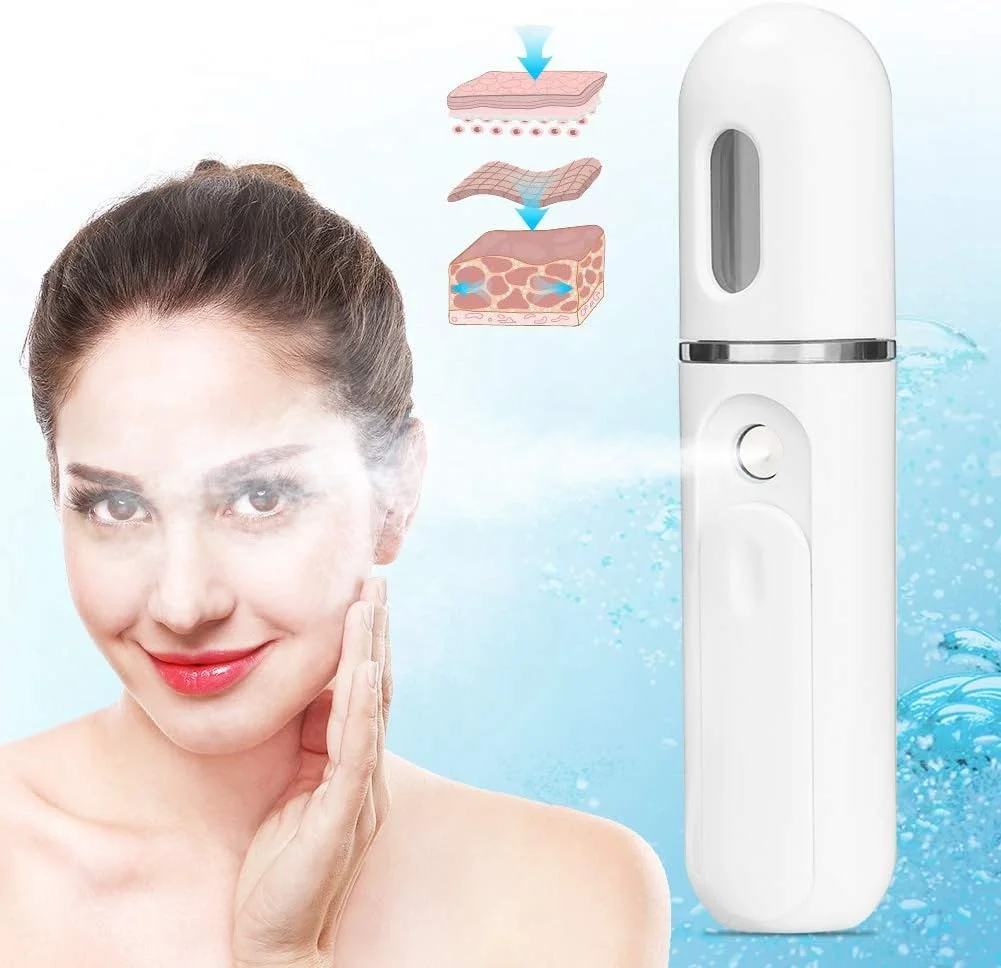 اسپری صورت، اسپری سرد، اسپری آبرسان، پاوربانک دستی، نانو، مرطوب کننده عمیق، مراقبت از صورت، مراقبت از پوست، برای دستگاه بخور صورت، طراوت بخش و احیا کننده