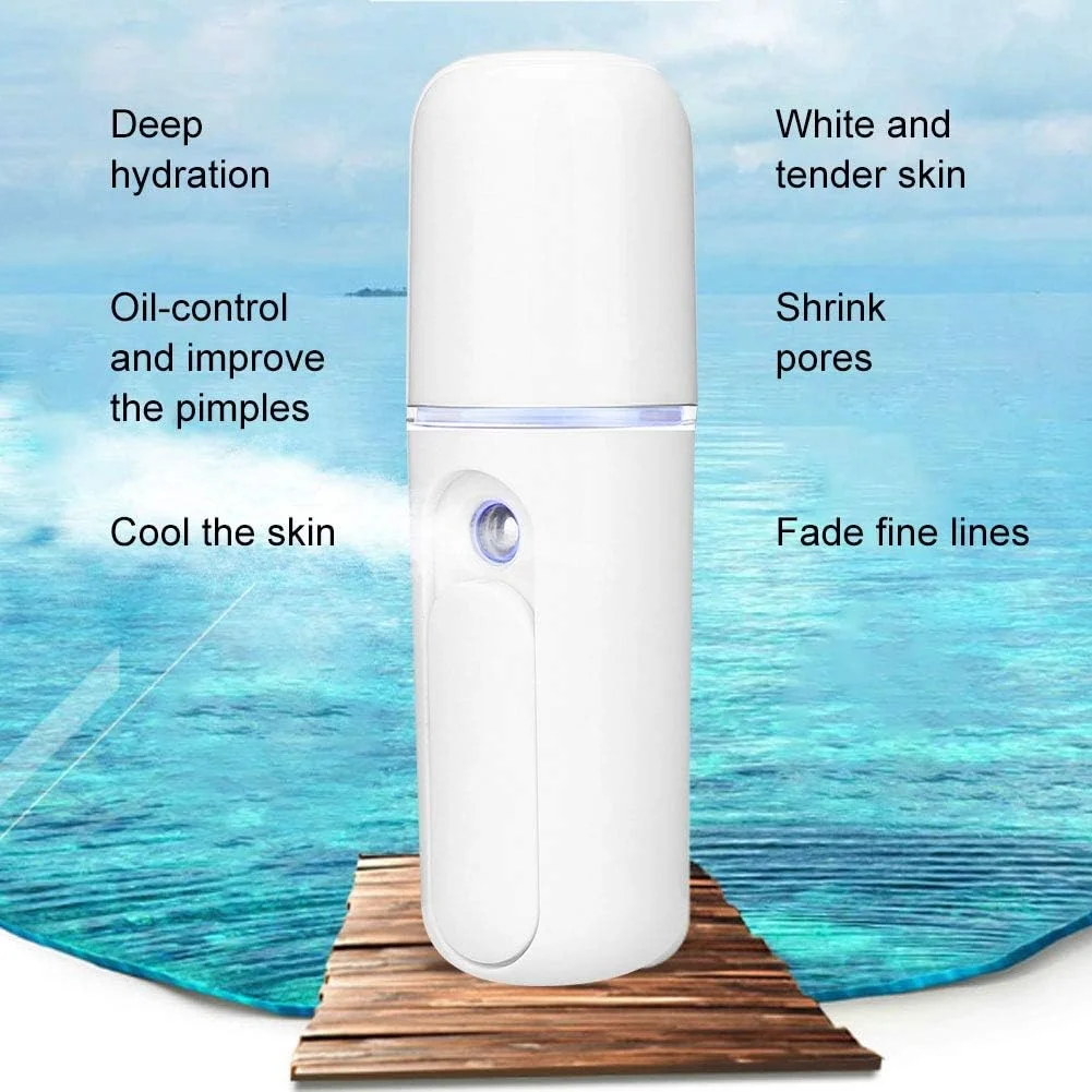 مینی اسپری نانو سرد قابل حمل 20 میلی لیتری، اسپری مرطوب کننده دستی نانو، اسپری آبرسان مرطوب کننده صورت USB