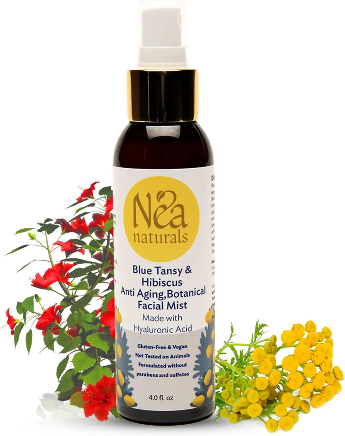 اسپری صورت ضد پیری تانسی آبی و هیبیسکوس - ساخت آمریکا - آبرسان طبیعی، سرم صورت ضد پیری - اسپری صورت درخشان کننده پوست 120 میلی لیتر