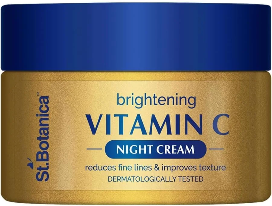 کرم شب روشن کننده ویتامین C، E و هیالورونیک اسید سنت بوتانیکا، 50 گرم - حاوی روغن آرگان