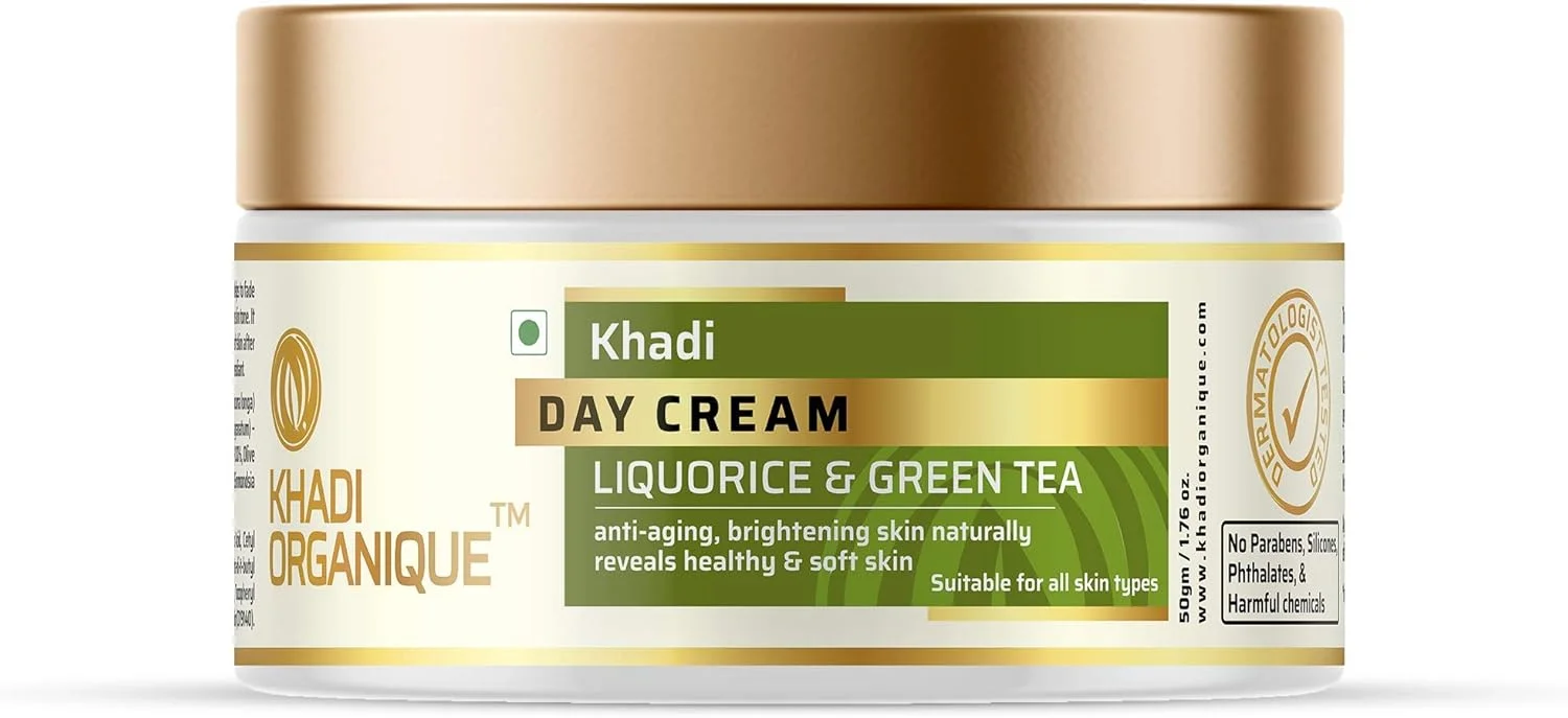 کرم روز ارگانیک Khadi (شیرین بیان و چای سبز) 50 گرم