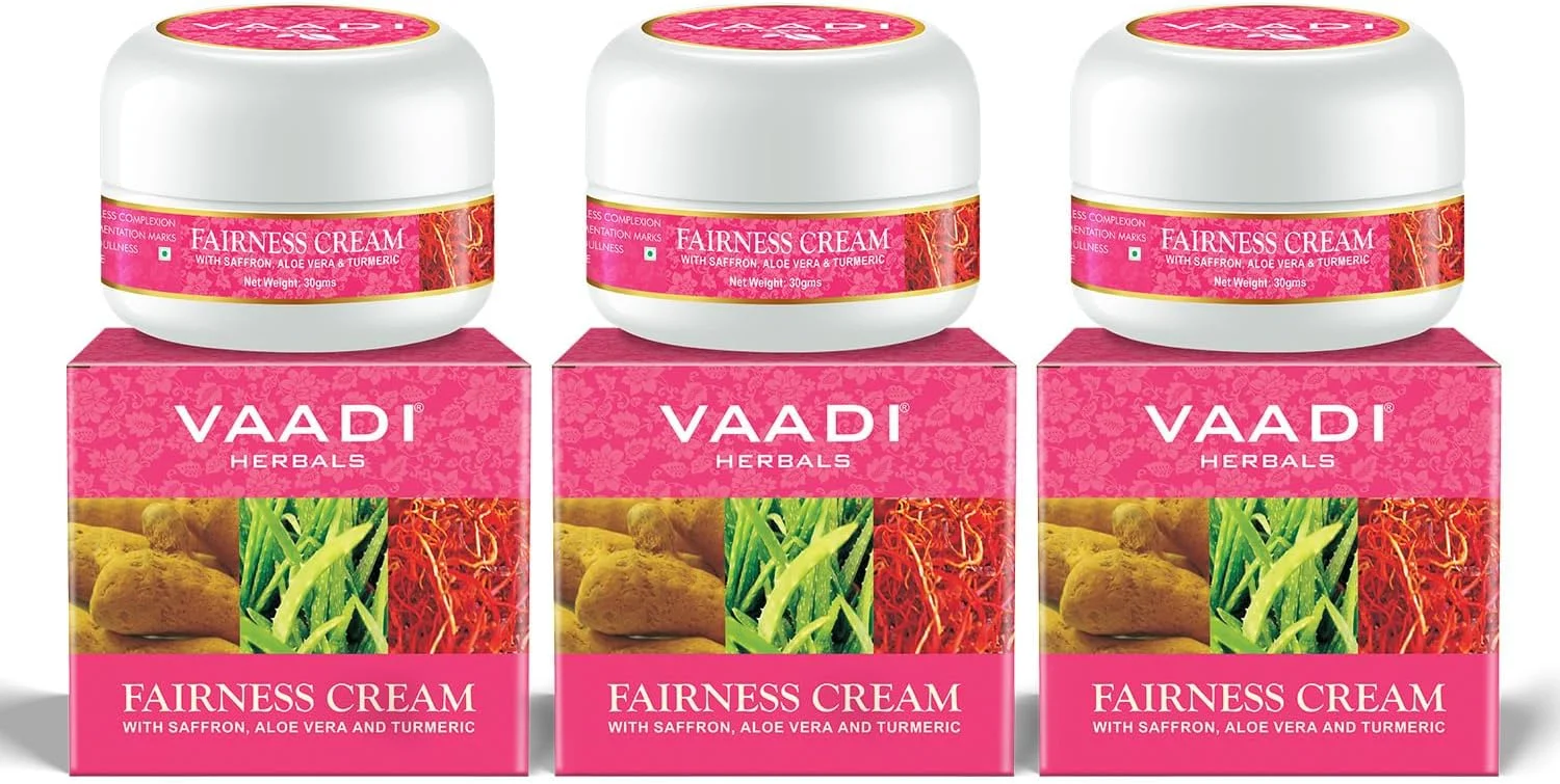 کرم روشن کننده پوست گیاهی وادی، حاوی عصاره های آلوئه ورا، زعفران و زردچوبه، 30 گرم (بسته 3 عددی)