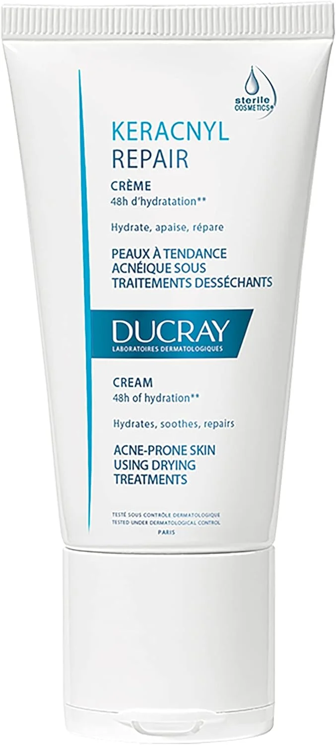 کرم صورت ترمیم کننده پوست خشک Ducray Keracnyl حجم 50 میلی لیتر