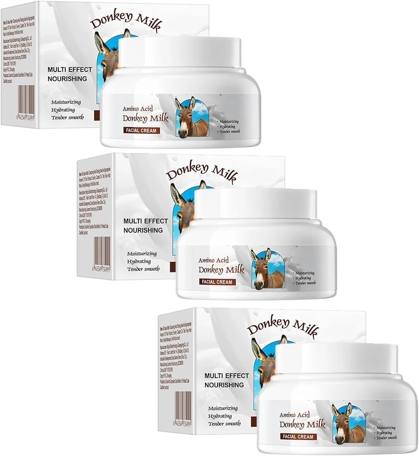 کرم شیر الاغ، لوسیون بدن شیر ارگانیک، کرم مرطوب کننده و احیا کننده، کاهش دهنده چین و چروک و خطوط، آبرسان و سفت کننده، کاهش تیرگی و لک، یکنواخت کننده رنگ پوست (3 عدد)