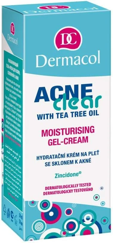 ژل-کرم مرطوب کننده ضد جوش Dermacol Acneclear حاوی روغن درخت چای 50 میلی لیتر