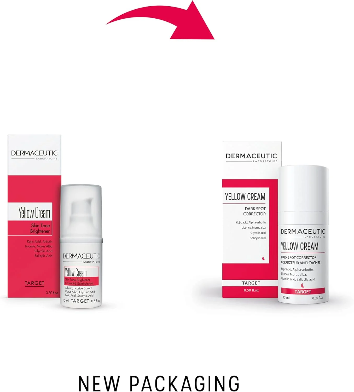 کرم روشن کننده رنگ پوست DERMACEUTIC Yellow Cream (۱۵ میلی لیتر)