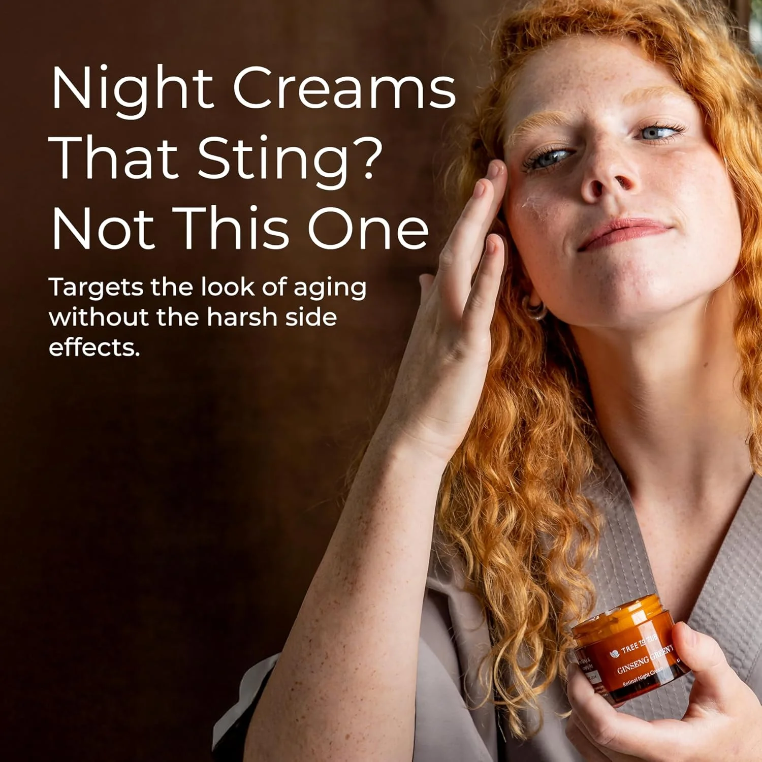 کرم شب ملایم پوست حساس Tree To Tub برای صورت. تنها کرم شب ضد پیری با pH 5.5 با رتینول و اسید هیالورونیک برای پوست درخشان. غنی شده با جینسینگ و چای سبز، 59 میلی لیتر