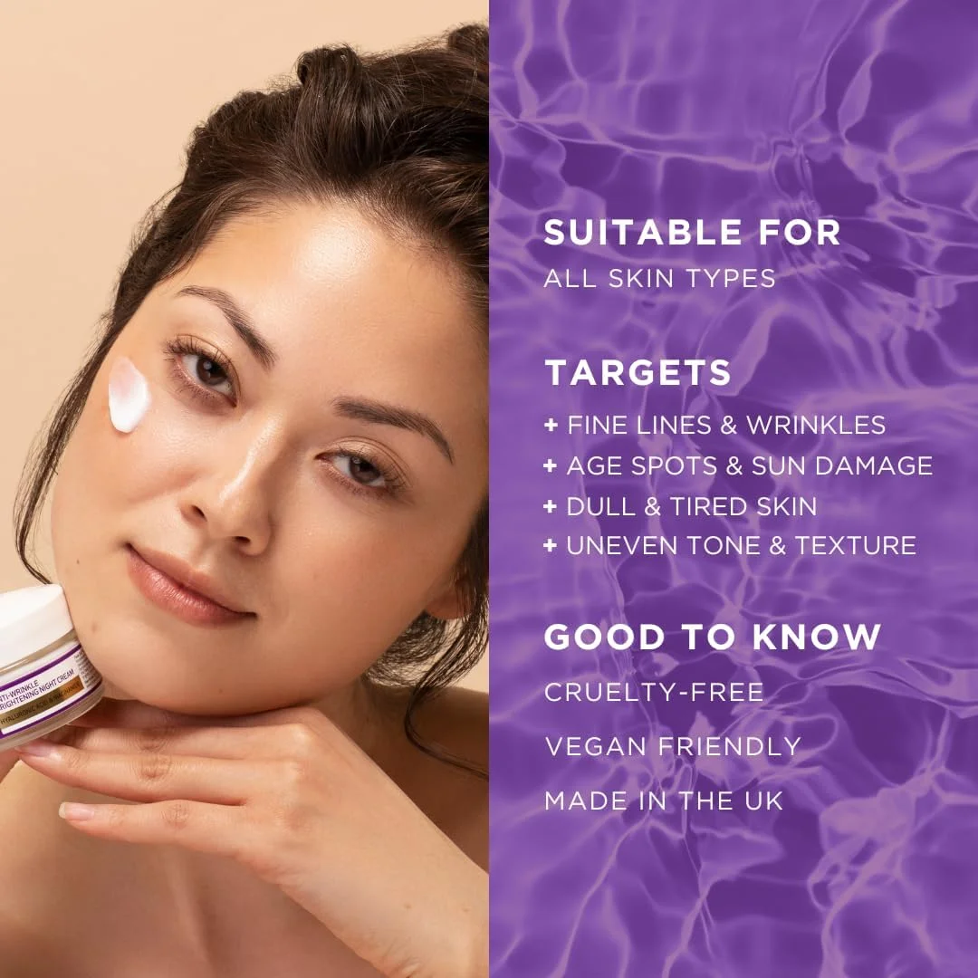 کرم شب روشن کننده و ضد چروک فید اوت - حاوی هیالورونیک اسید و نیاسینامید - کاهش خطوط ریز و چروک - روشن کننده و یکنواخت کننده رنگ پوست برای داشتن پوستی درخشان و جوان - آبرسان و نرم کننده پوست - 50 میلی لیتر