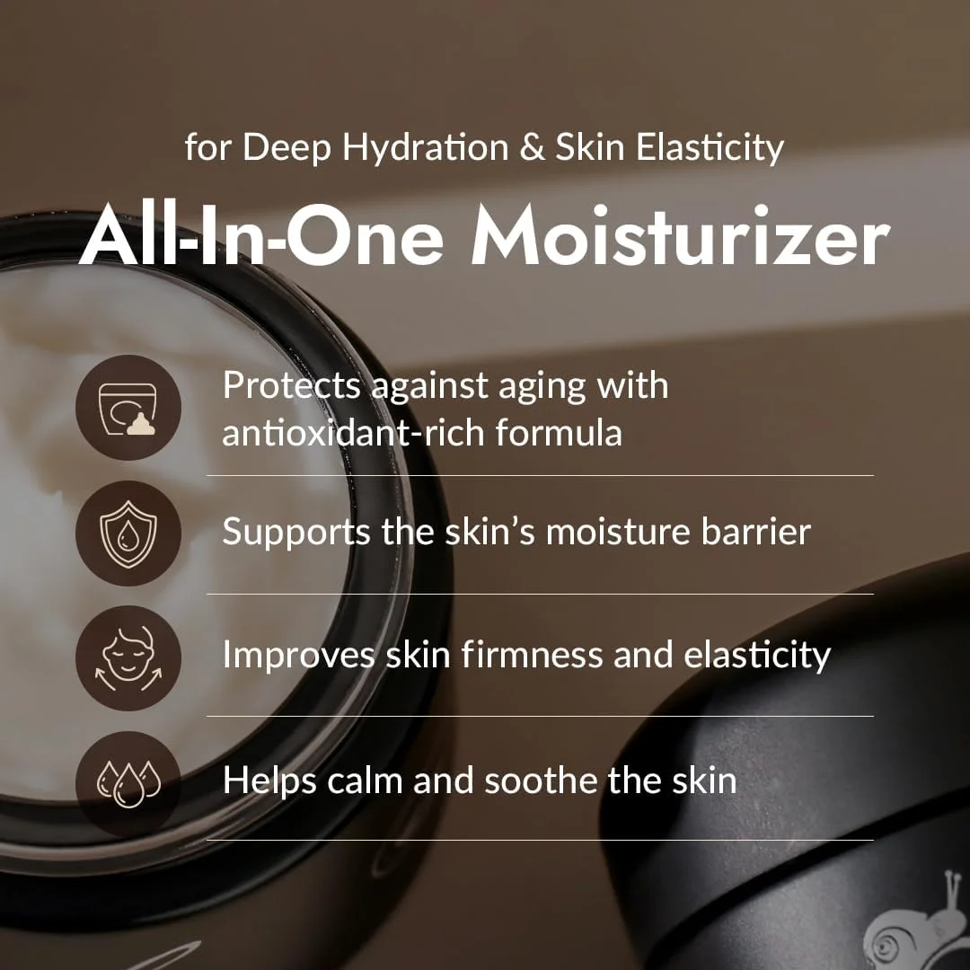 کرم حلزون سیاه همه کاره میزون، کرم روز و شب، مرطوب کننده، ضد چروک، مراقبت از لک، سفت کننده (35 میلی لیتر)