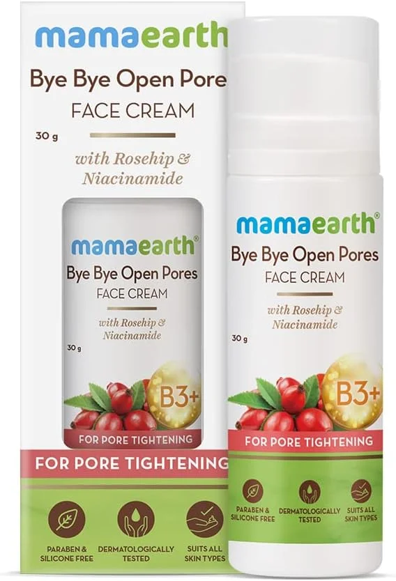 کرم صورت ماماارث، خداحافظ منافذ باز، مرطوب کننده صورت برای سفت کردن منافذ با گل رز و نیاسینامید 30 گرمی (بسته 1 عددی) کرم صورت ماماارث، خداحافظ منافذ باز، مرطوب کننده صورت برای سفت کردن منافذ با گل رز و نیاسینامید 30 گرمی (بسته 1 عددی)