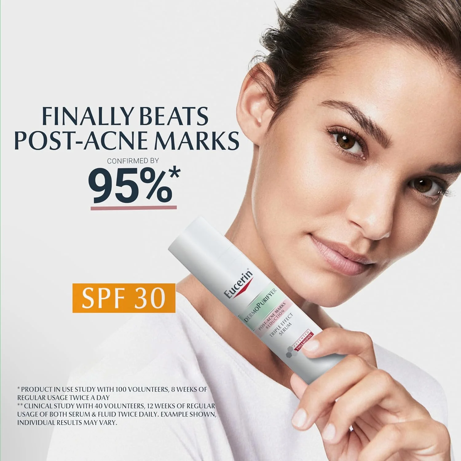 فلوئید محافظت کننده پوست اوسرین مدل DermoPurifyer برای جای جوش SPF30 حجم 50 میلی لیتر