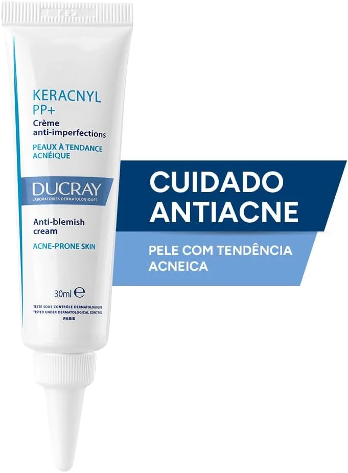 کرم ضد لک Ducray Keracnyl PP+ - از بین برنده لک های ملتهب و محدود کننده ظاهر شدن علائم - بدون عطر، غیر کومدون زا - تیوب 30 میلی لیتری