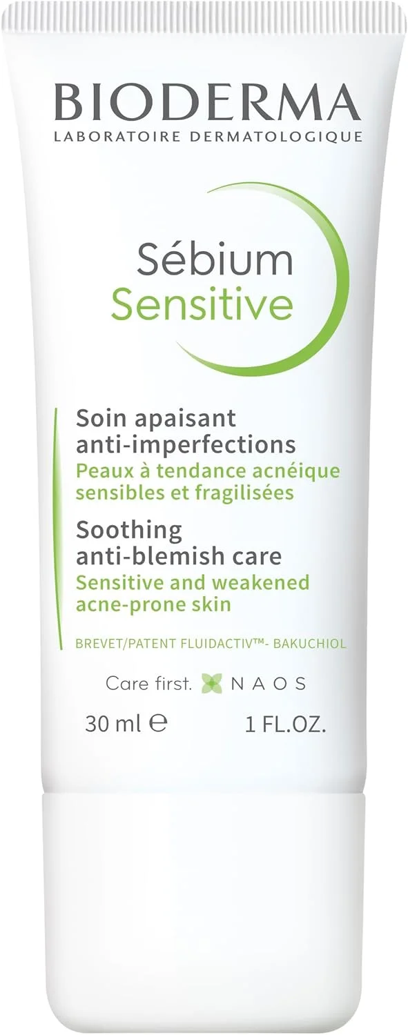 کرم مرطوب کننده و تسکین دهنده پوست مستعد جوش بایودرما سبیوم سنسیتیو، 30 میلی لیتر