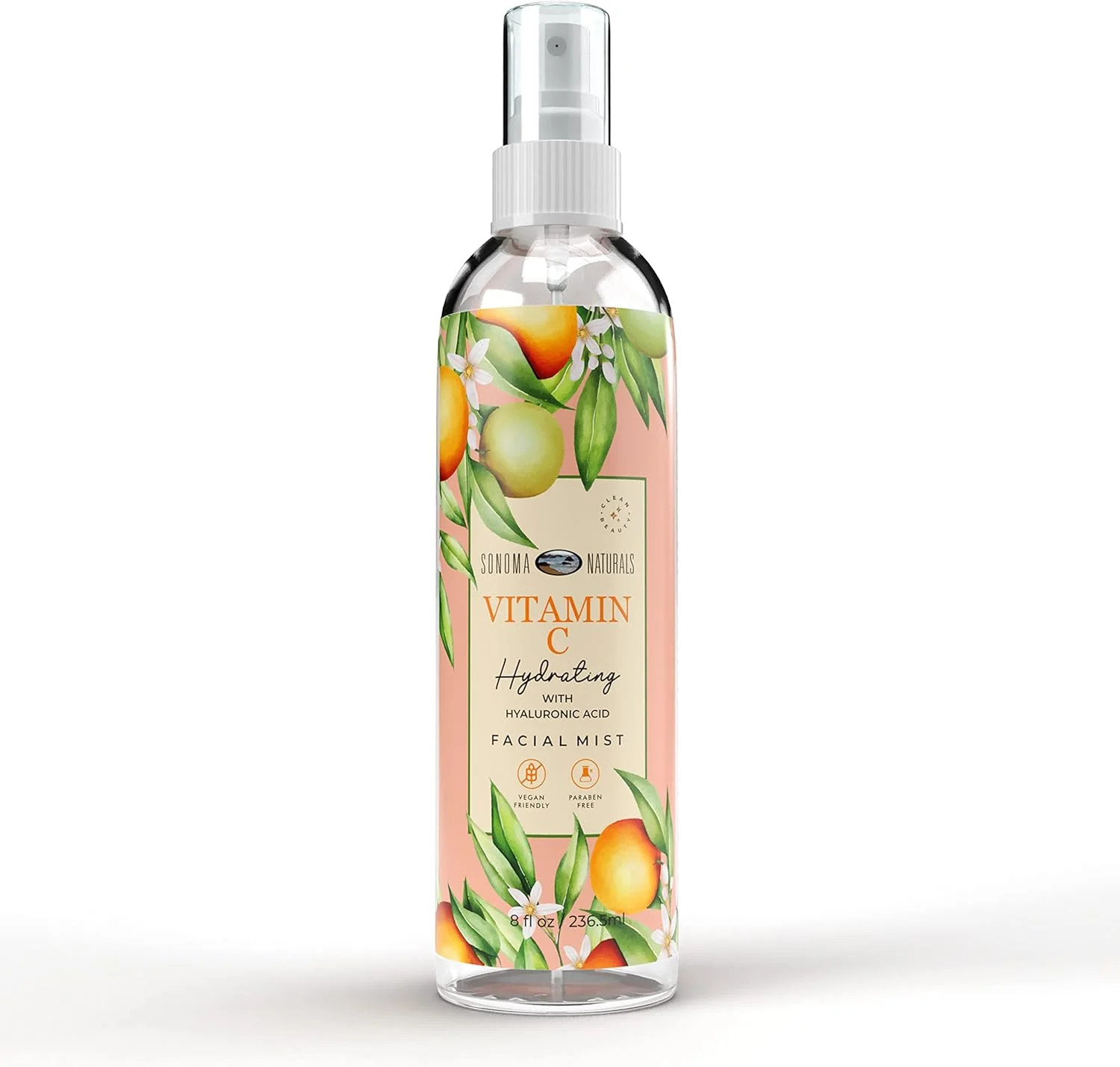 اسپری آبرسان صورت ویتامین C | ۱۰۰٪ طبیعی | حاوی ویتامین C و عصاره پاپایا | مرطوب کننده | تغذیه کننده پوست | ۲۳۶ میلی لیتر