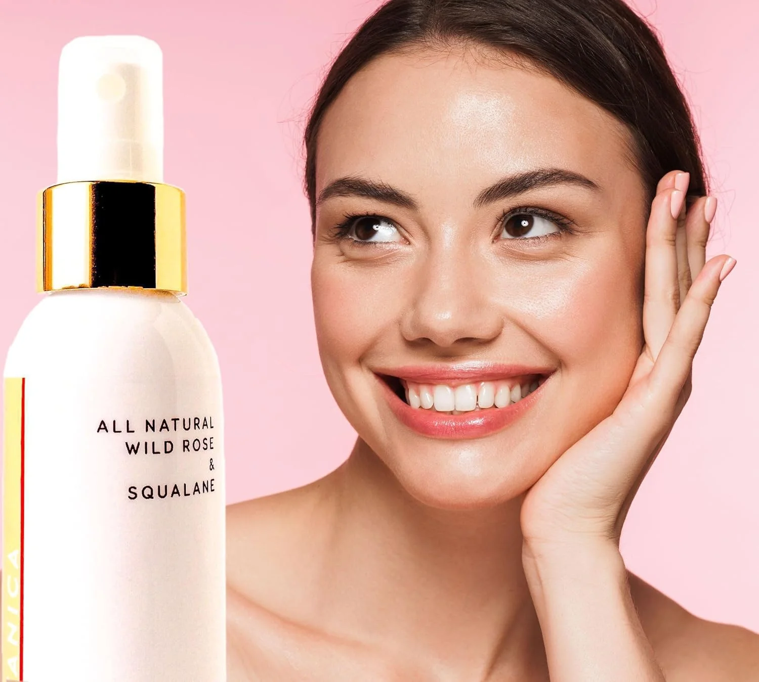 اسپری الترا آبرسان صورت حاوی گلاب، رز هیپ، آلوئه، اسکوالان، زیتون و ویتامین ها 120 میل - تونر، مرطوب کننده، سرم، پرایمر و اسپری فیکس کننده، 100% خالص، کاملا طبیعی، ارگانیک + علم پیشرفته، وگان - بدون الکل