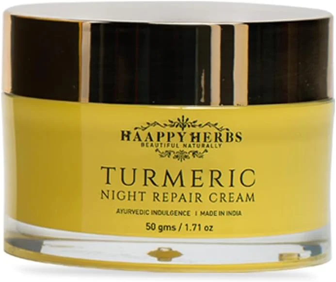 کرم ترمیم کننده شب زردچوبه HAAPPY HERBS - BEAUTIFUL NATURALLY - 50 گرم